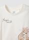 White and pink pure cotton set with T-shirt and shorts_2