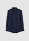 Pure blue linen shirt regular fit_4