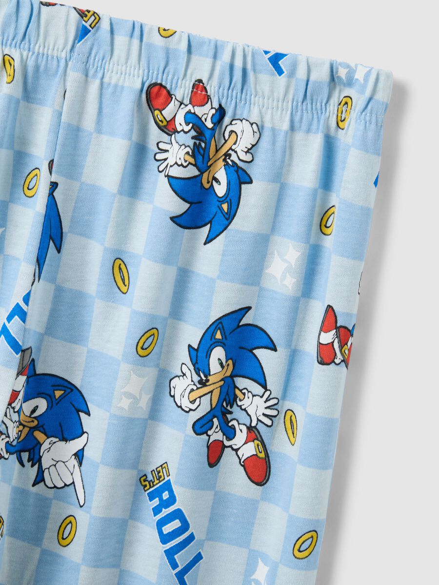 Boy's blue pure cotton pyjamas regular fit with Sonic print_3