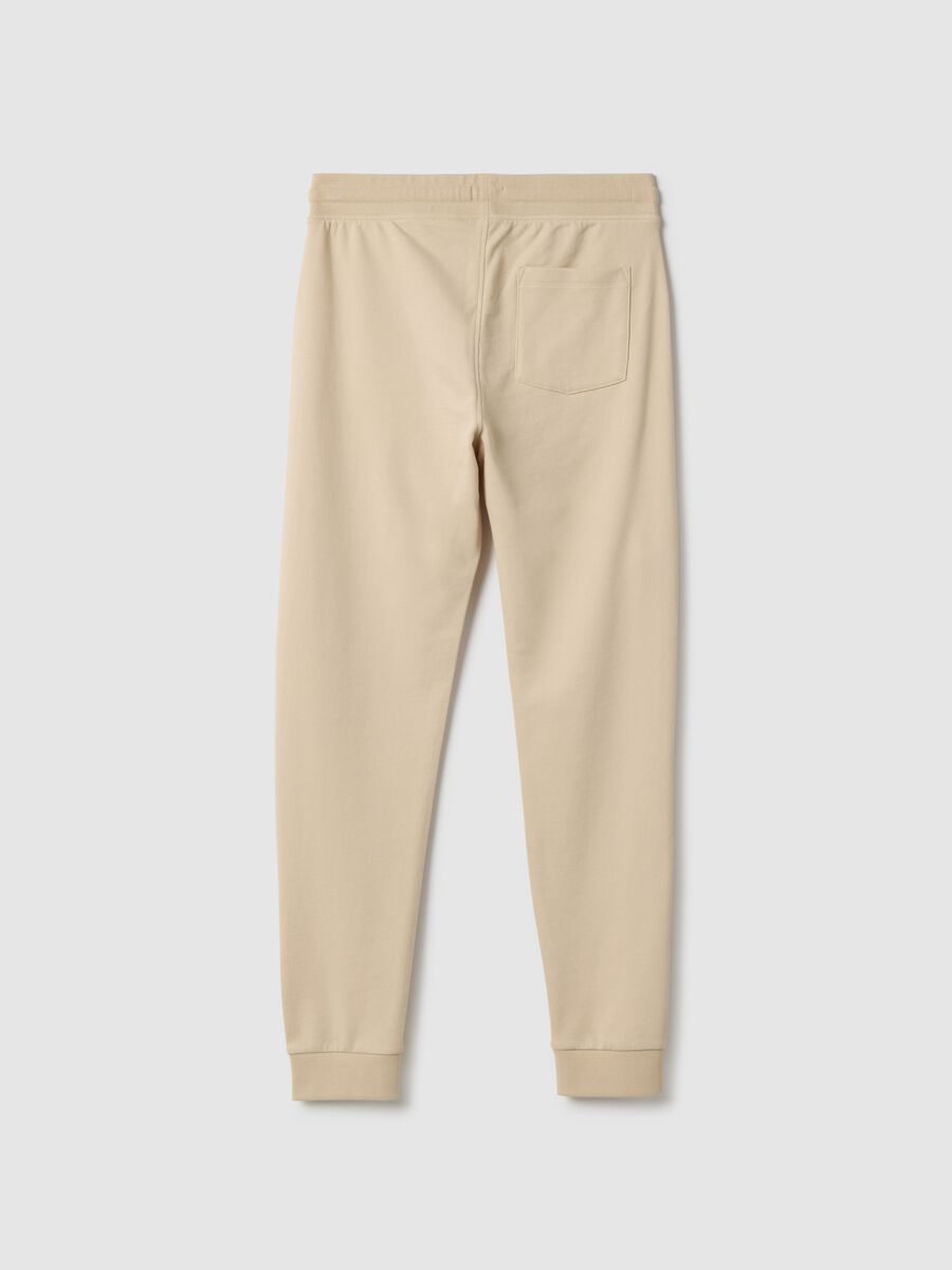 Boys' Beige Pure Cotton Joggers Regular Fit_4