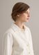 White pure cotton blazer, regular fit_4
