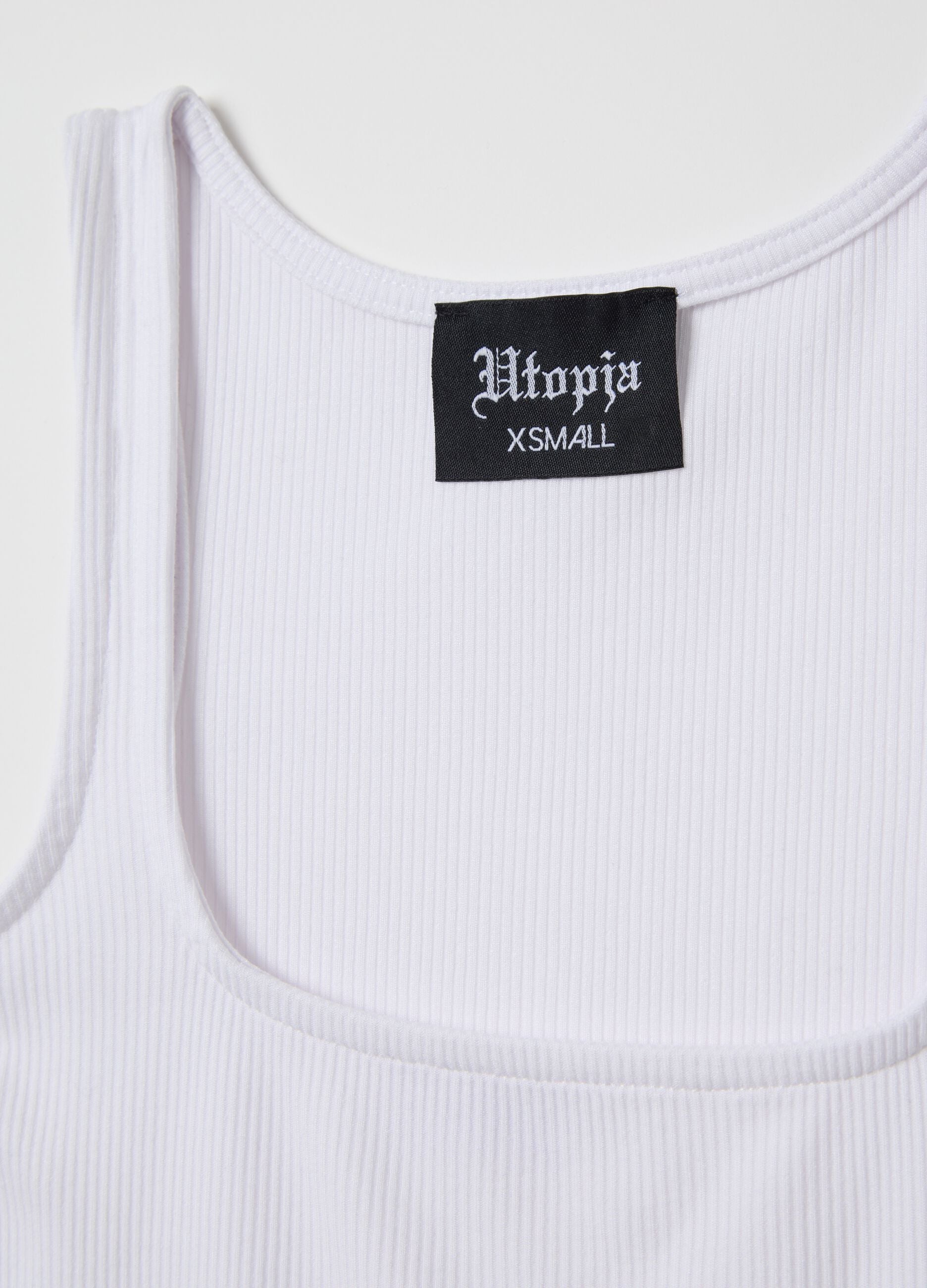 Vest Top Square Neck White
