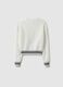 Girls' regular fit white pure cotton jumper with embroidery_4