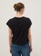 Black fitted short-sleeve pure cotton T-shirt_3