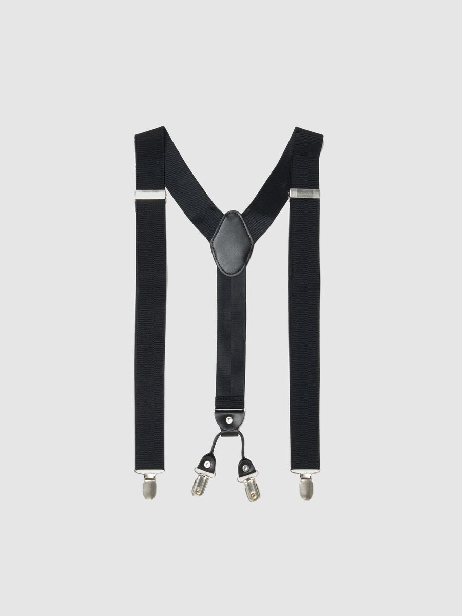 Black braces with clip closures_0