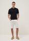 White stretch-cotton denim shorts_0