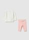 Multicolour baby girl's pure cotton tracksuit set with print_1