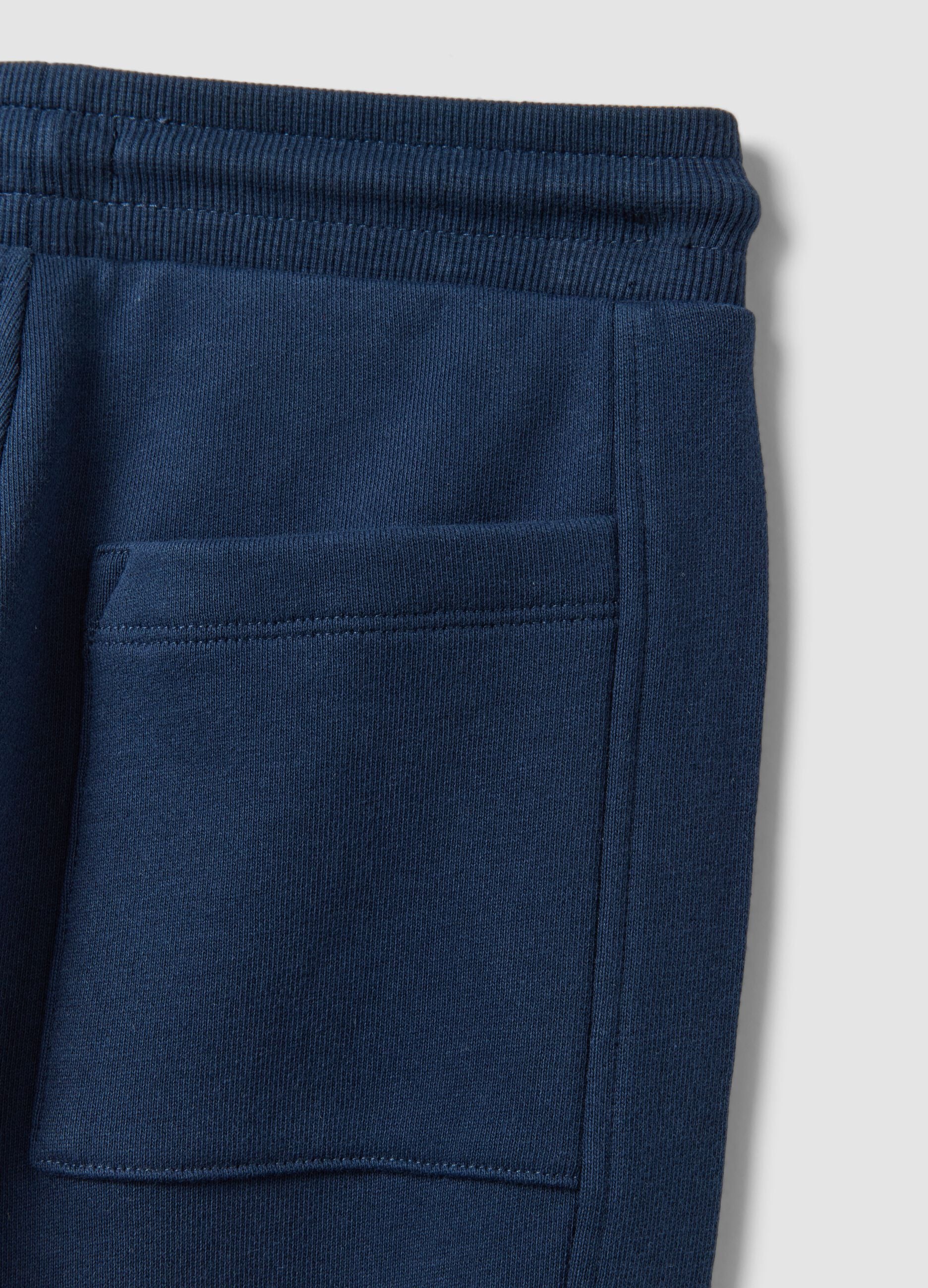 Blue organic cotton comfort-fit joggers for boys