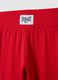 Slim Fit Red Stretch Cotton Leggings with Everlast Logo_5