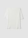 White stretch viscose regular fit boat neck t-shirt_4
