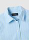 Light blue pure cotton striped shirt with regular fit_5