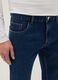 Blue cotton blend trousers with regular fit_3