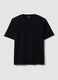Black pure cotton relaxed-fit short-sleeve T-shirt_0