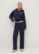 Blue jogger trousers in regular fit cotton blend_0