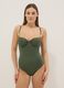 Green stretch swimsuit with embellishments_1