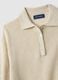 Beige Regular Fit Polo with Elbow-Length Sleeves_5