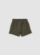 Green pure cotton boys&rsquo; shorts with drawstring, regular fit_1