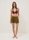 Brown pure cotton shorts_0