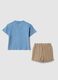 Multicolour pure cotton Mickey Mouse shirt and shorts set for boys_1