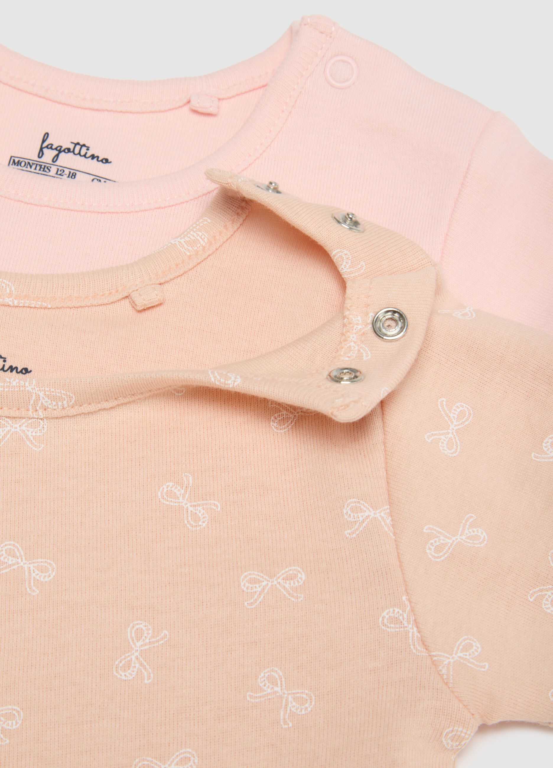 Multicolour short-sleeve pure cotton baby bodysuit tripack