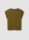 Green pure cotton regular-fit short-sleeve T-shirt_5