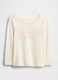 White Long Sleeve Cotton Top_0