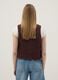 Brown pure cotton regular-fit waistcoat with tie fastening and deep V-neck_3