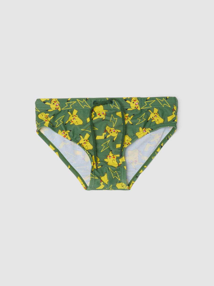 Green boys&rsquo; stretch swim briefs_0