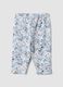 Multicolour organic cotton floral-print leggings for baby girl_1