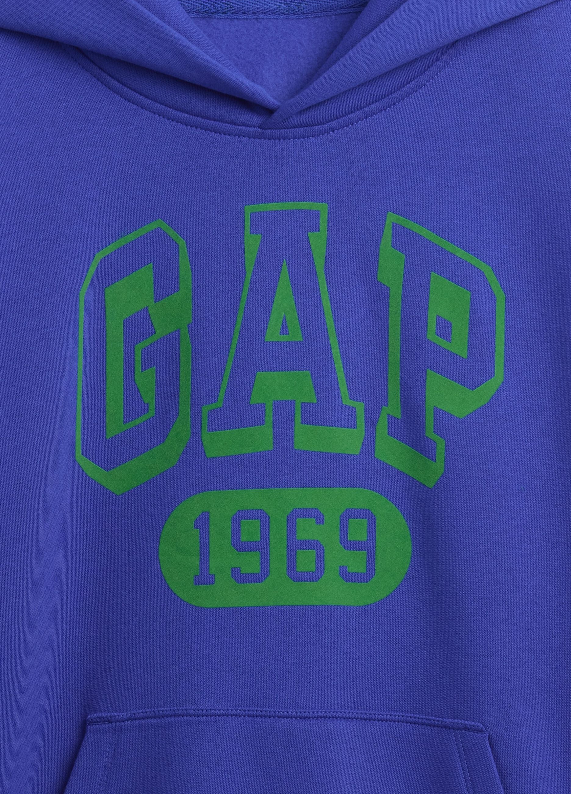 Blue hoodie for boys with logo