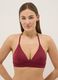 Red stretch bikini top with removable padding_0