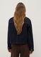 Pure cotton blue regular fit jacket with contrasting collar and pockets_3