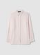 Multicolour striped linen blend regular fit shirt_4