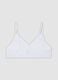 White organic cotton bra with thin straps for girls_1