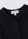 Black viscose blend cardigan with fitted silhouette_5