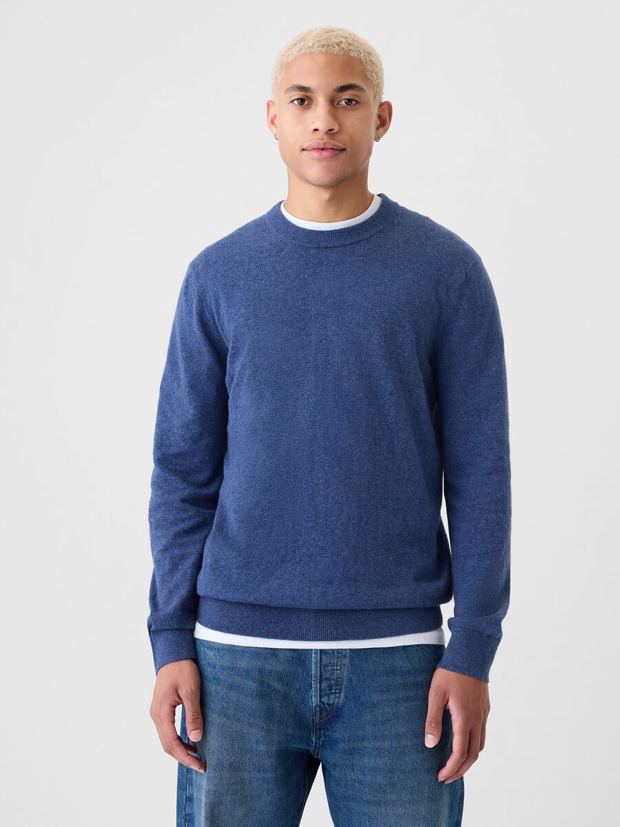 M&eacute;lange pullover with round neck_0