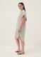 Beige striped viscose-blend shirt dress_1