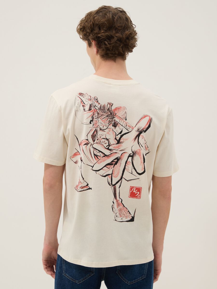 White One Piece print T-shirt in pure cotton, relaxed fit_3