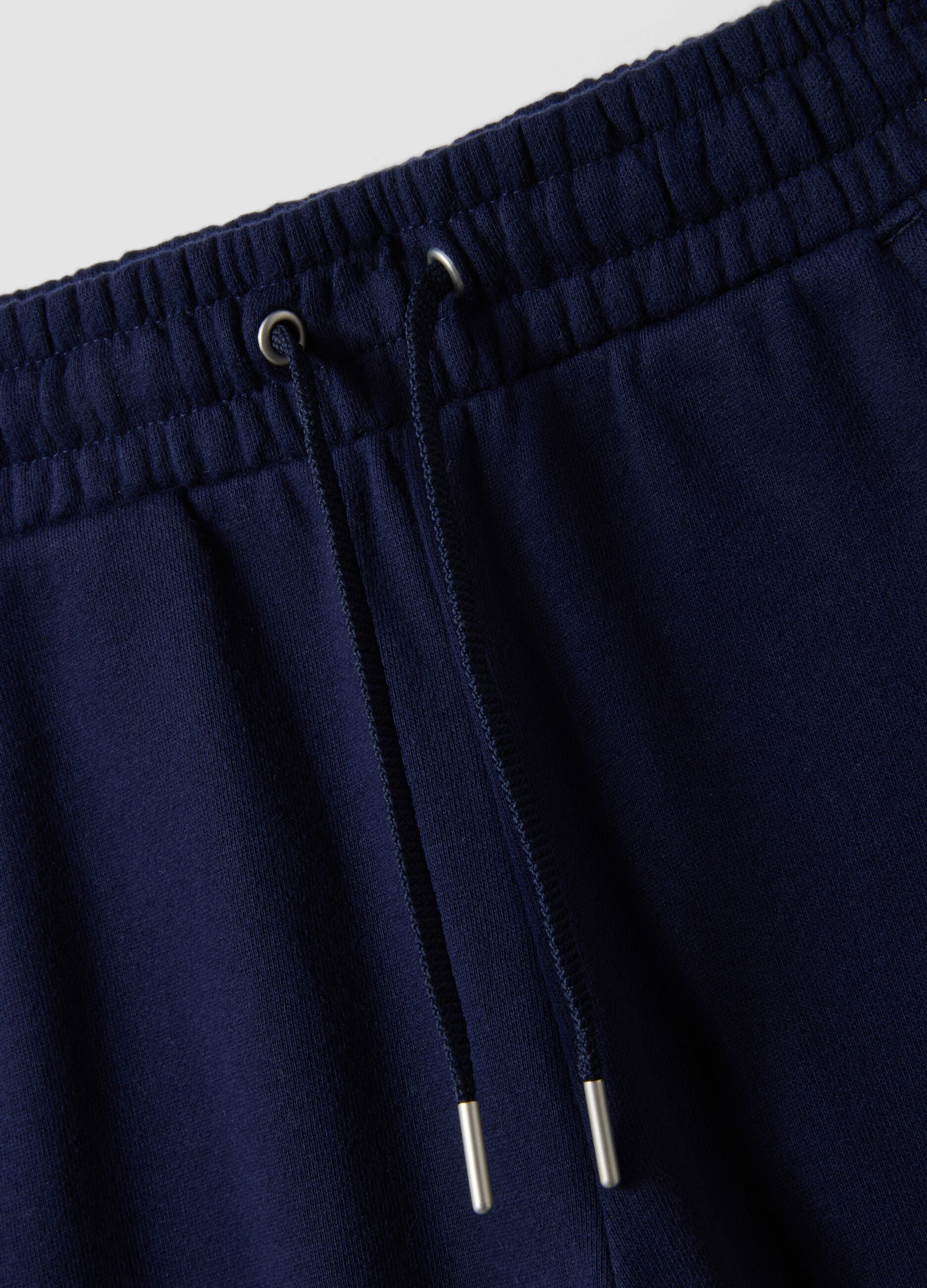 Blue organic cotton joggers, regular fit, for girls