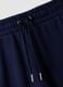 Blue organic cotton joggers, regular fit, for girls_2