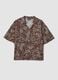 Brown pure viscose shirt with paisley print_4