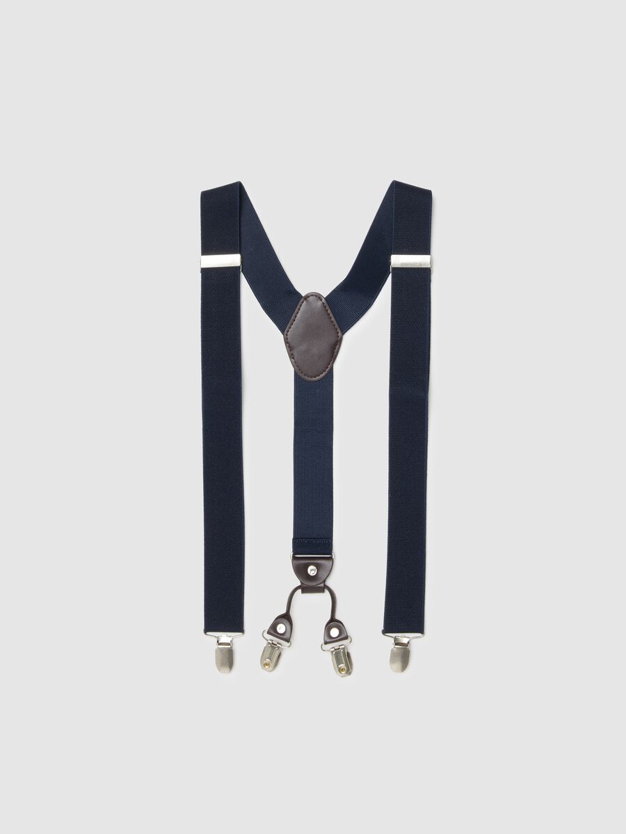 Blue braces with clip closures_0