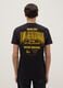 Black pure cotton regular fit T-shirt with Golden State Warriors logo_2