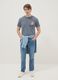 Grey regular fit pure cotton T-shirt with Rolling Stones print_1