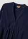 Maternity Blue Dress in Pure Viscose with Mandarin Collar_5