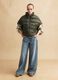 Green padded jacket regular fit_1