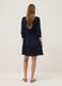 Maternity Blue Dress in Pure Viscose with Mandarin Collar_2