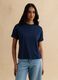 Blue short-sleeve jersey t-shirt in stretch cotton and modal_2