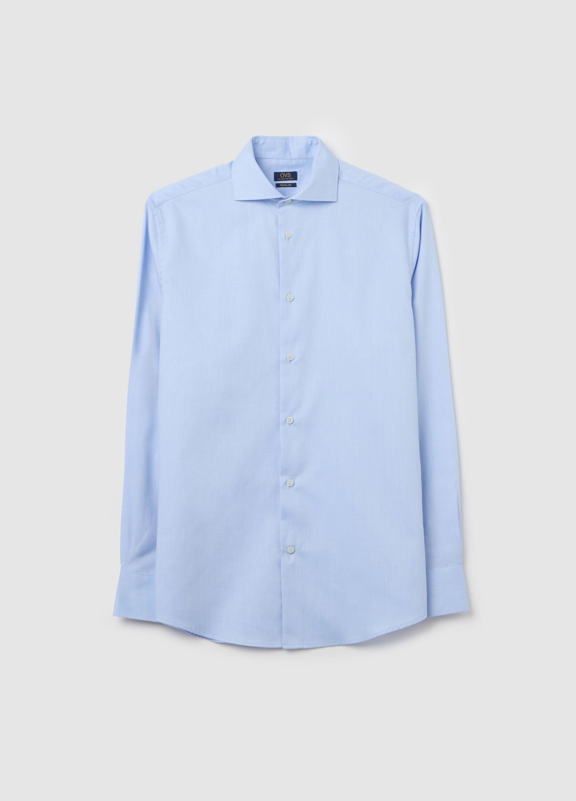 Regular-fit shirt in easy-iron Oxford cotton