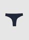 Blue regular fit stretch cotton Brazilian briefs_4